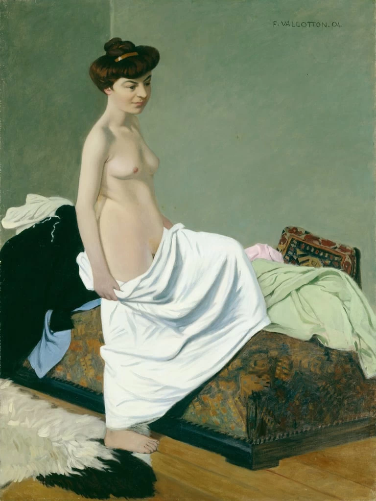 Félix Vallotton - 257, Nuda in piedi con in mano l'abito, 1904, Detroit Institute of Arts